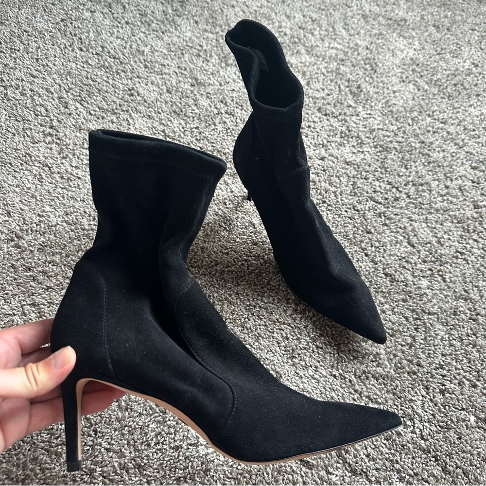 Stuart Weitzman Suede Elegant Black Women's Ankle Boots